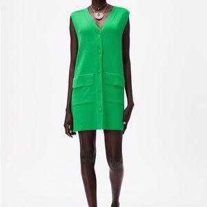 ZARA Green Knit Mini Dress